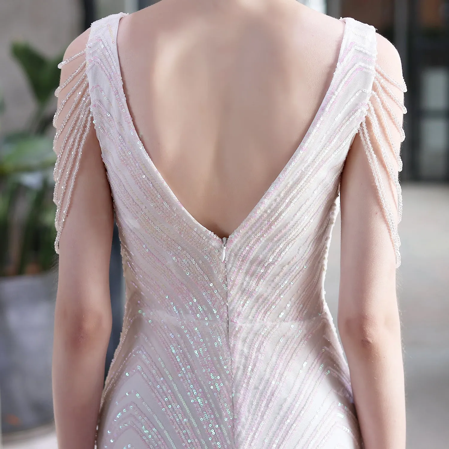 Sequined Mermaid Long Dress Party Evening Dress