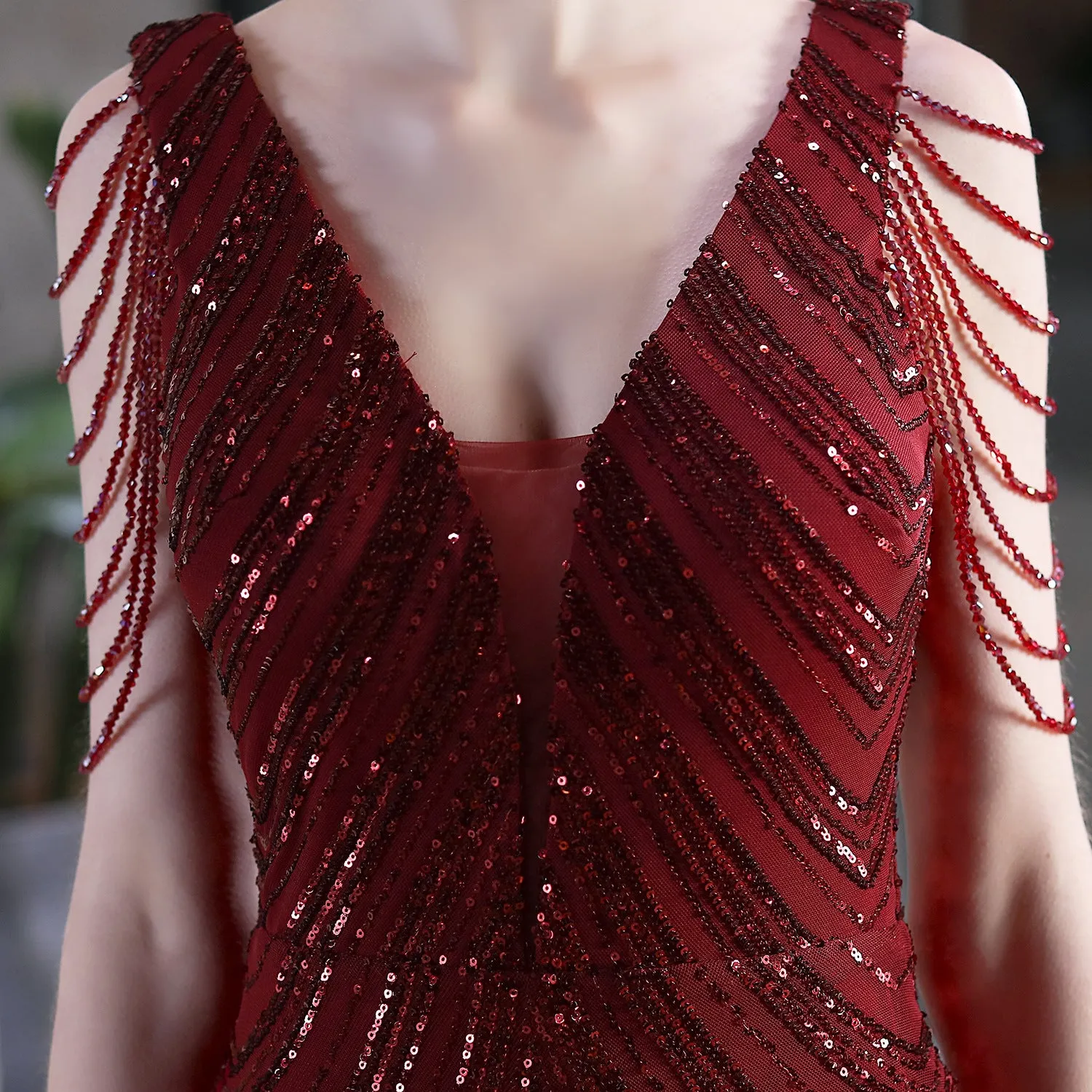 Sequined Mermaid Long Dress Party Evening Dress