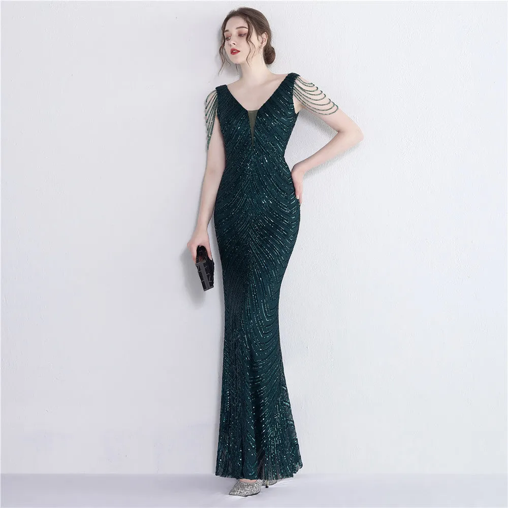Sequined Mermaid Long Dress Party Evening Dress