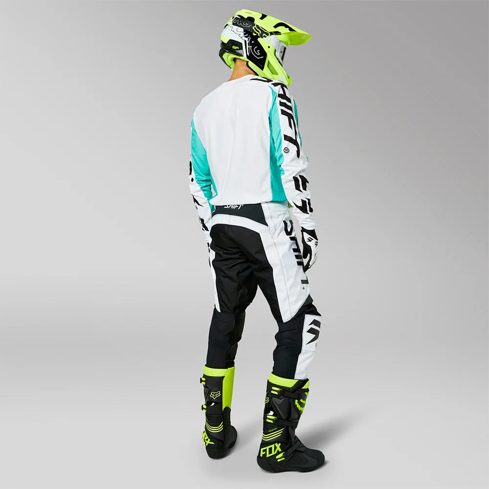SHIFT WHITE LABEL TRAC PANTS [WHITE/BLACK]