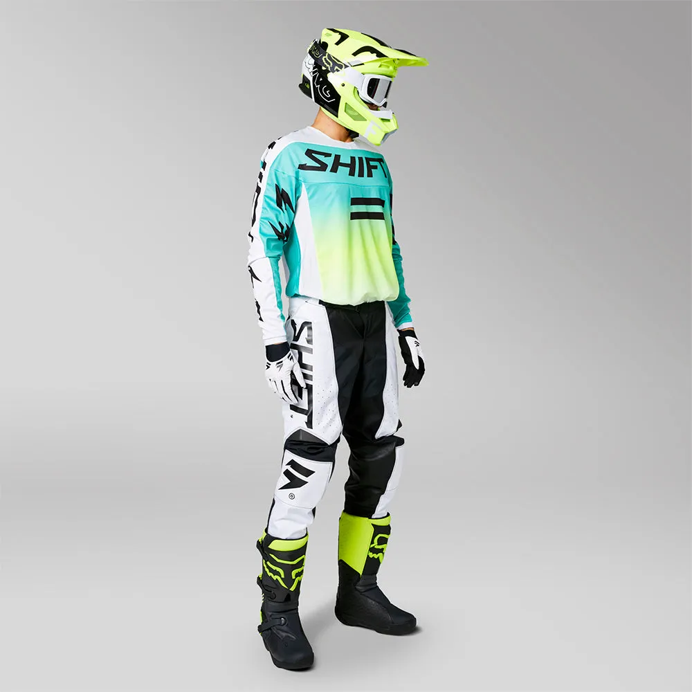 SHIFT WHITE LABEL TRAC PANTS [WHITE/BLACK]