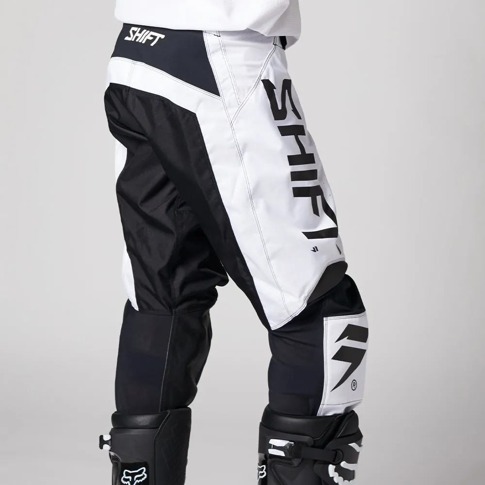 SHIFT WHITE LABEL TRAC PANTS [WHITE/BLACK]