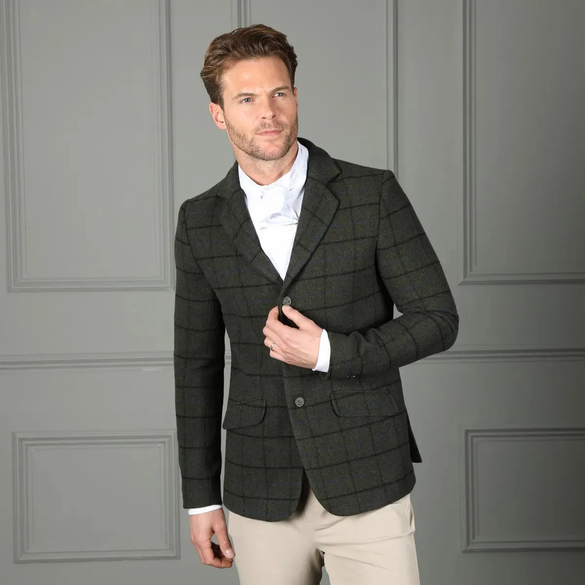 Shires Dark Green Check Aubrion Gents Saratoga Jacket