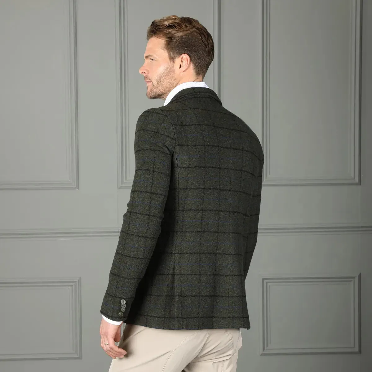 Shires Dark Green Check Aubrion Gents Saratoga Jacket