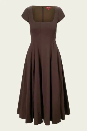 Short-Sleeve Wells Dress in Earth