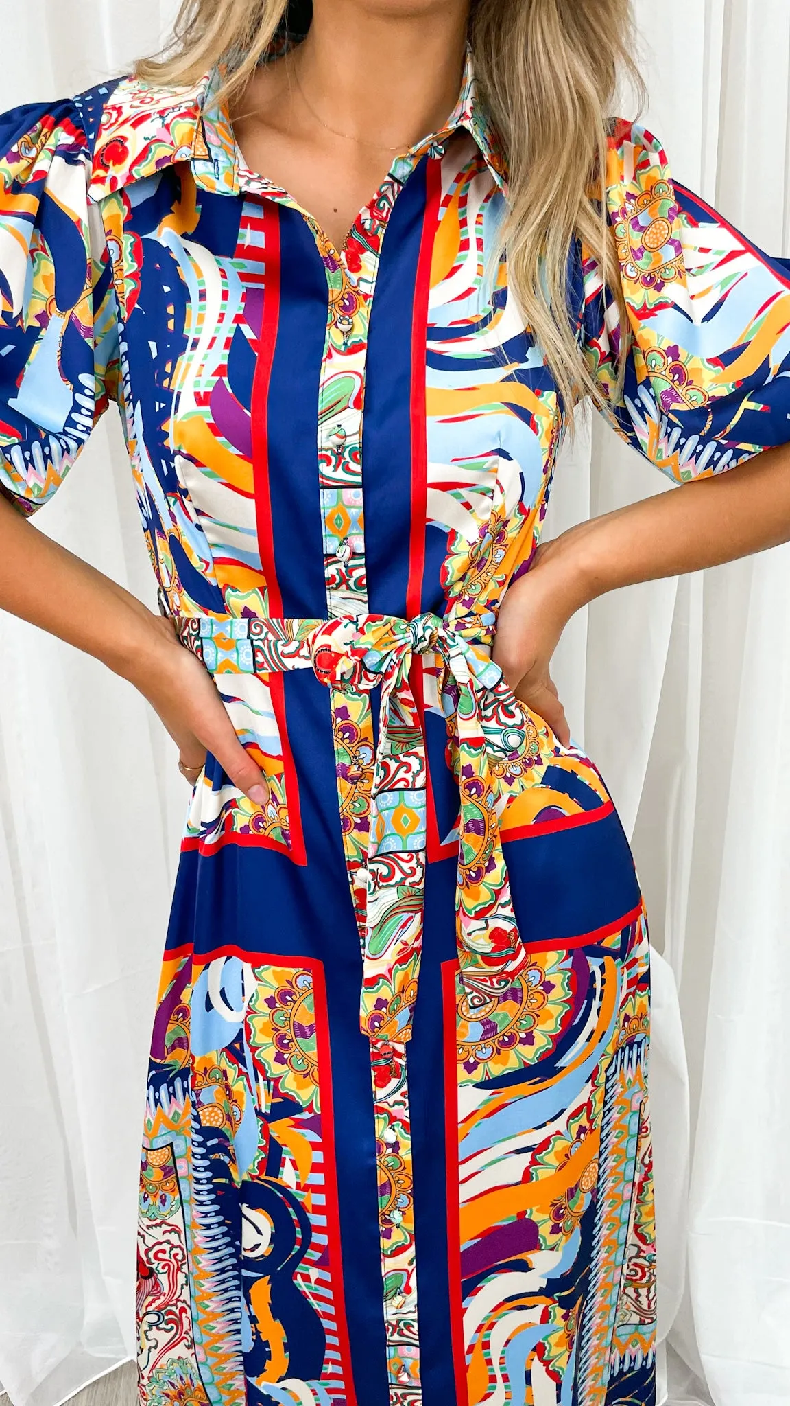 SICILY DRESS - NAVY