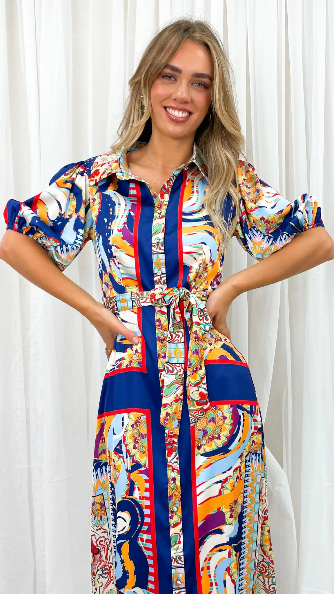 SICILY DRESS - NAVY