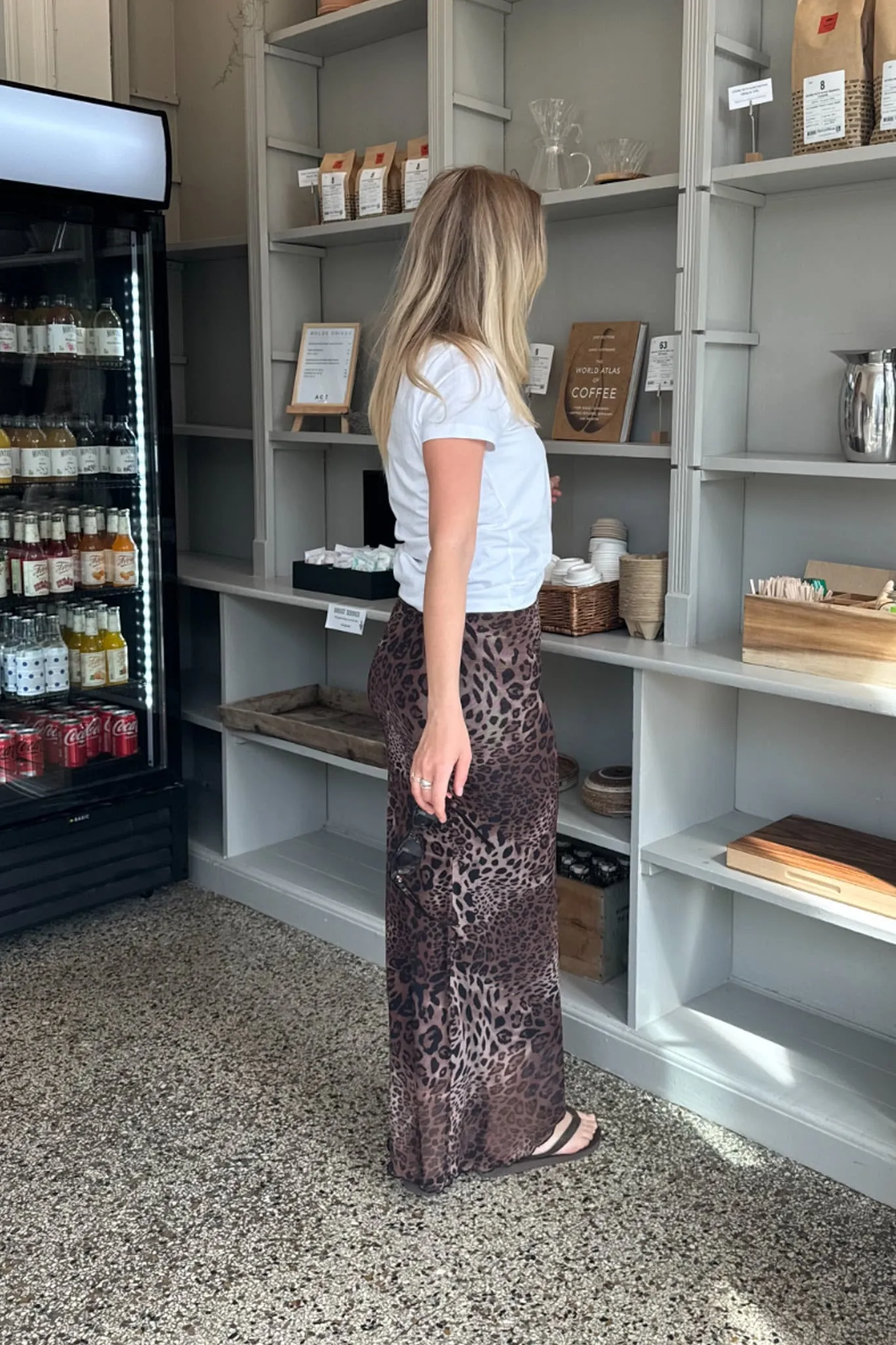 SiljeIC Lang Mesh Kjole - Leo Print
