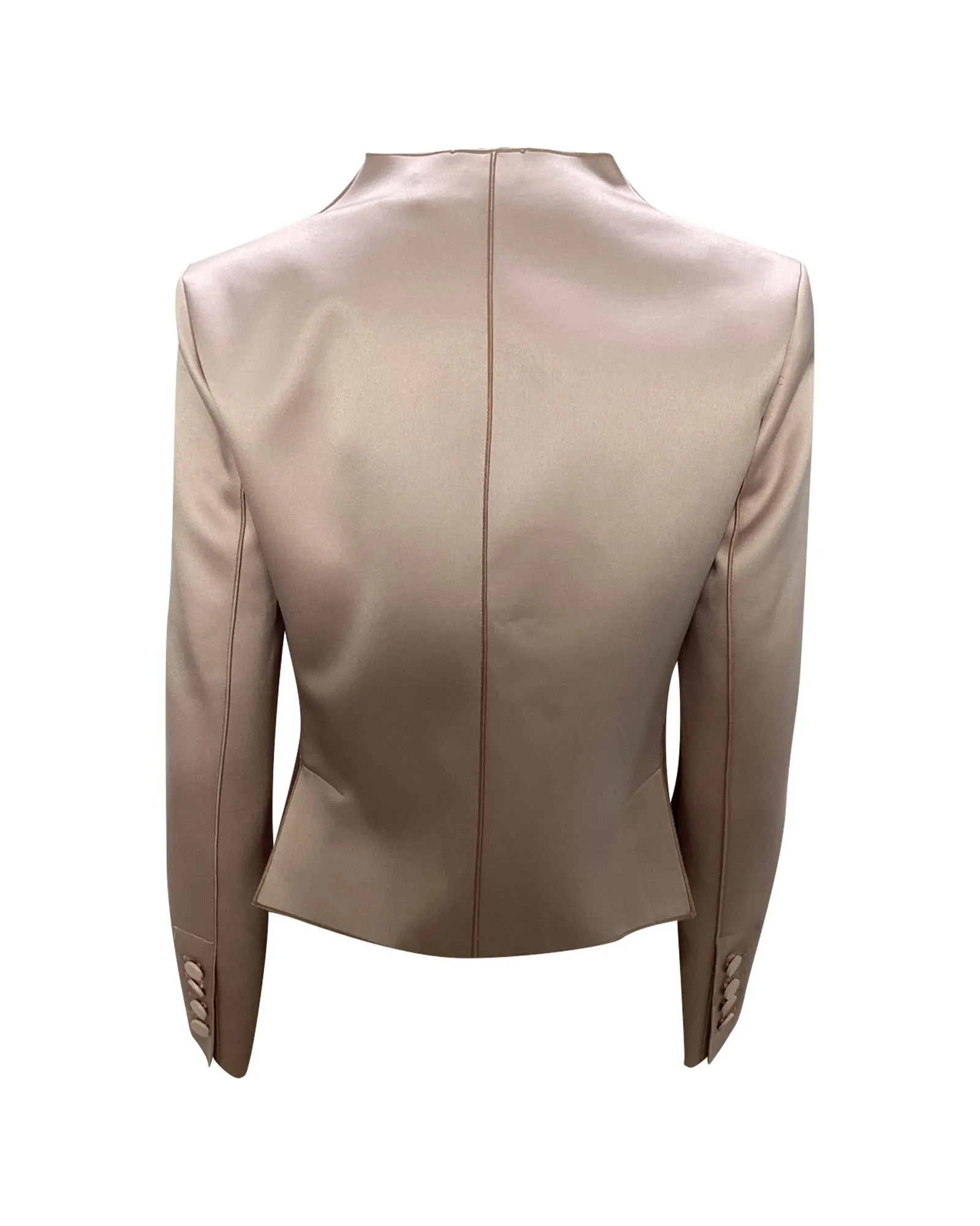 Silk Blazer Cropped Fitted