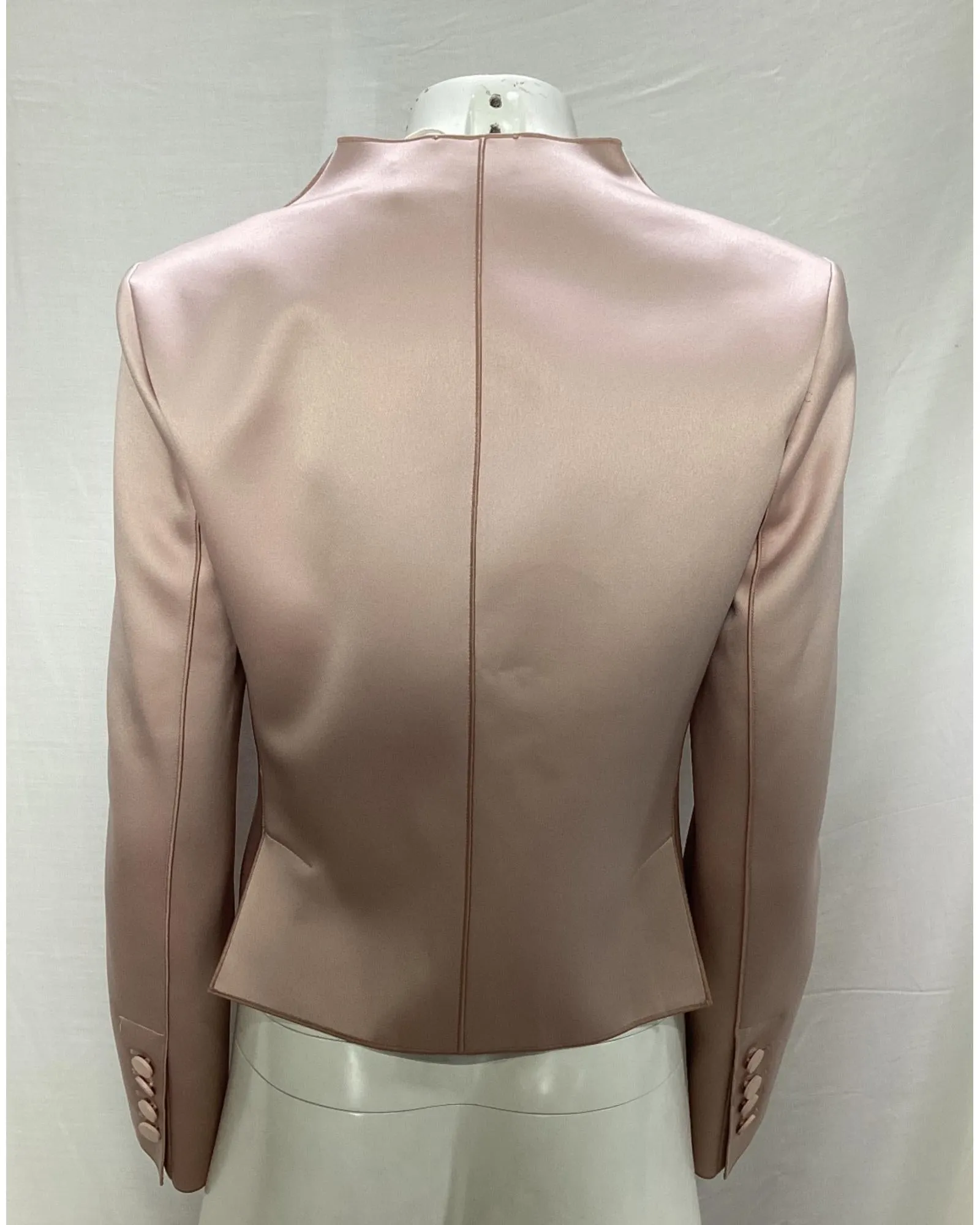 Silk Blazer Cropped Fitted