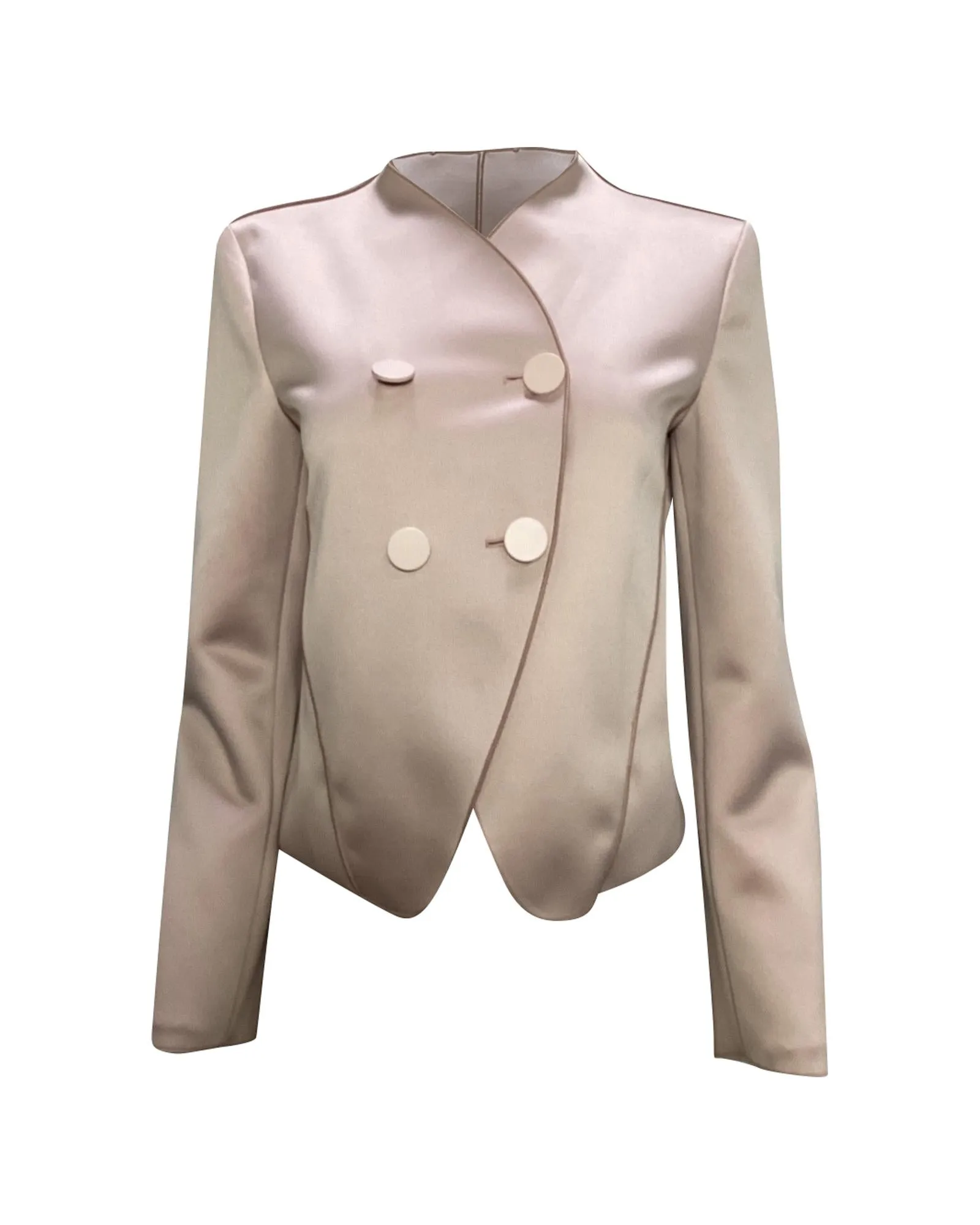 Silk Blazer Cropped Fitted