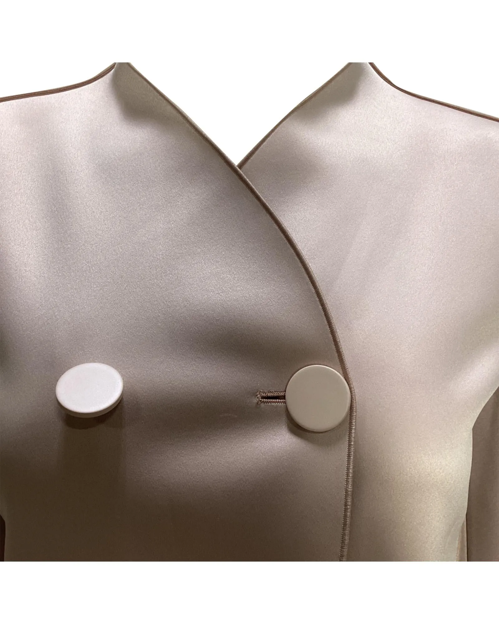 Silk Blazer Cropped Fitted
