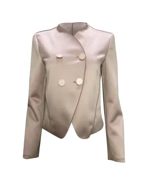 Silk Blazer Cropped Fitted