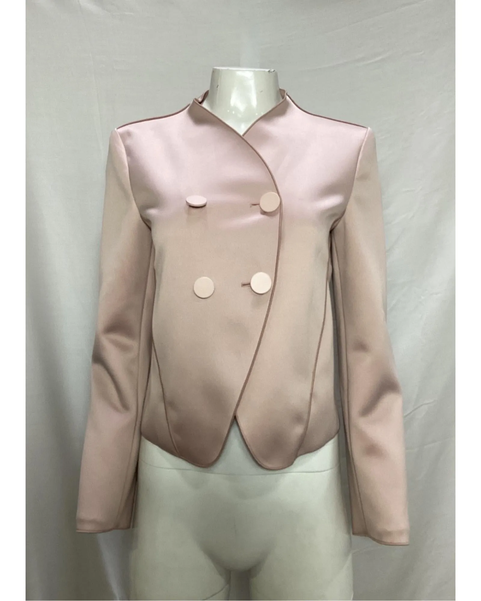 Silk Blazer Cropped Fitted
