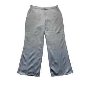 Silk Light Blue Wide-Leg Womens Pants Ralph Lauren #7832