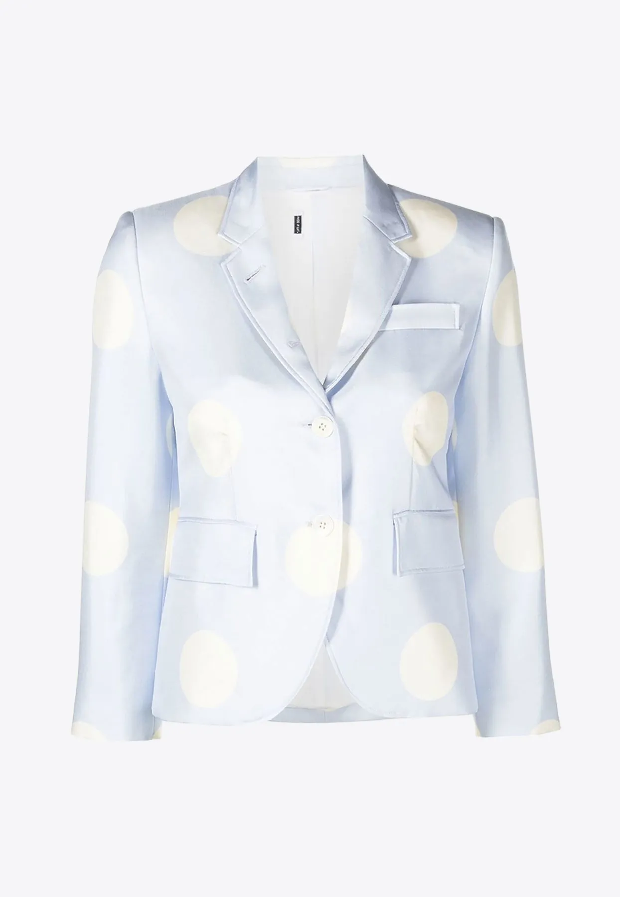 Single-Breasted Polka Dot Blazer