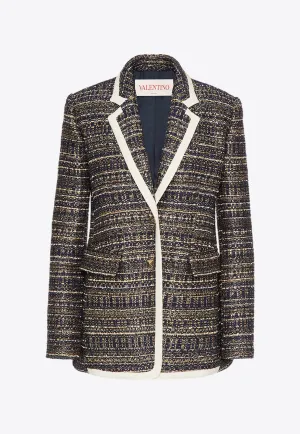 Single-Breasted Tweed Blazer