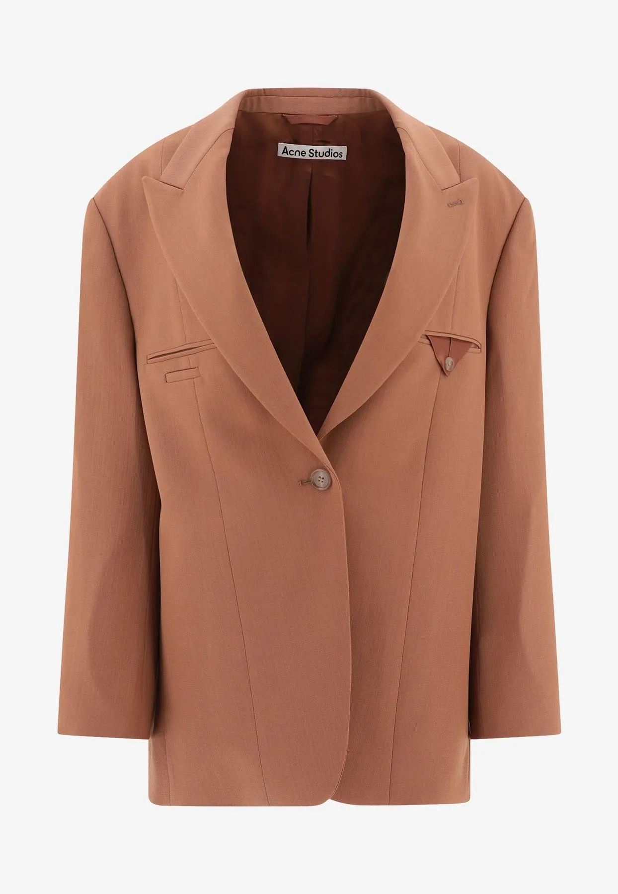 Single-Breasted Wool-Blend Blazer