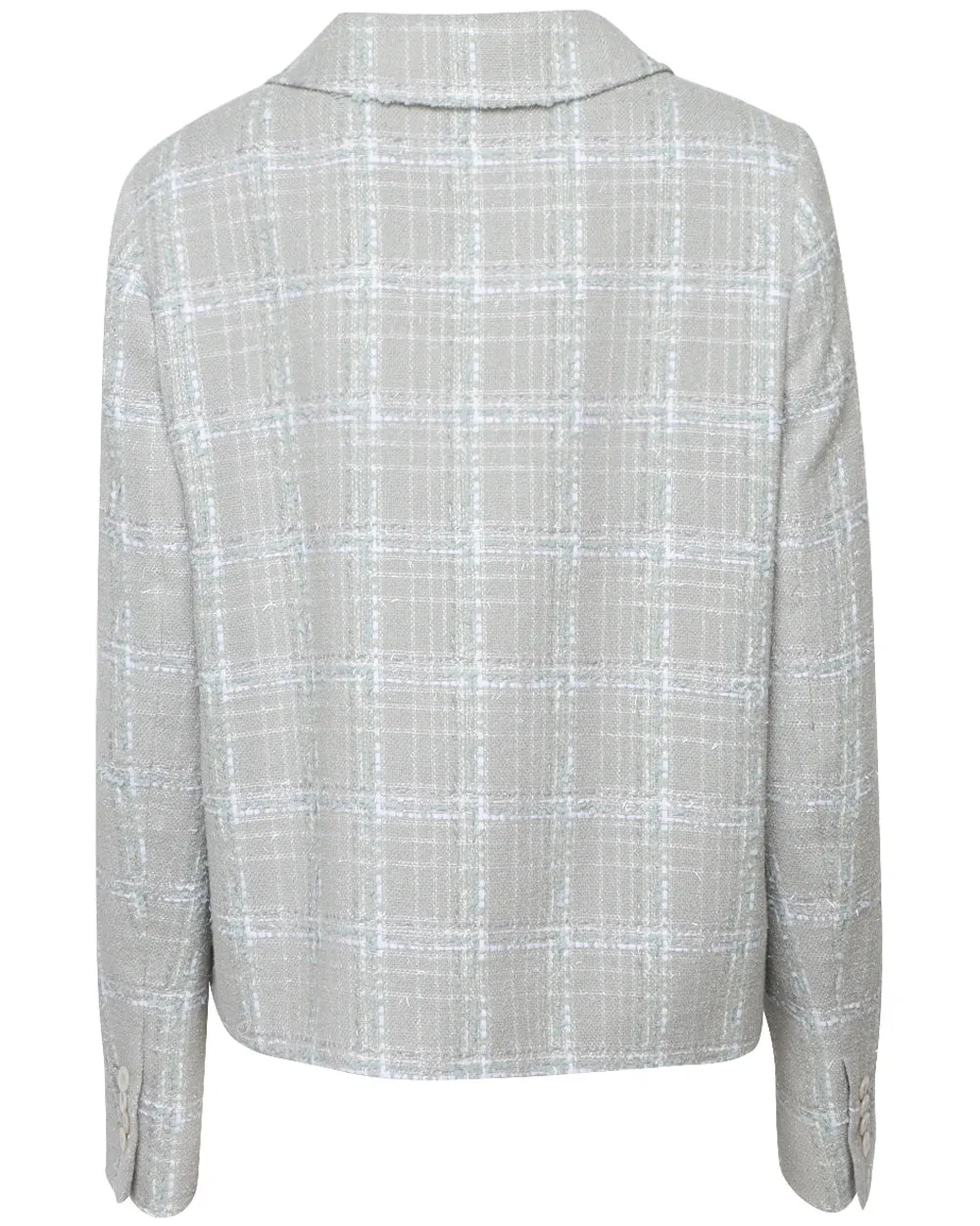 Sky Blue Silk Tweed Jacket