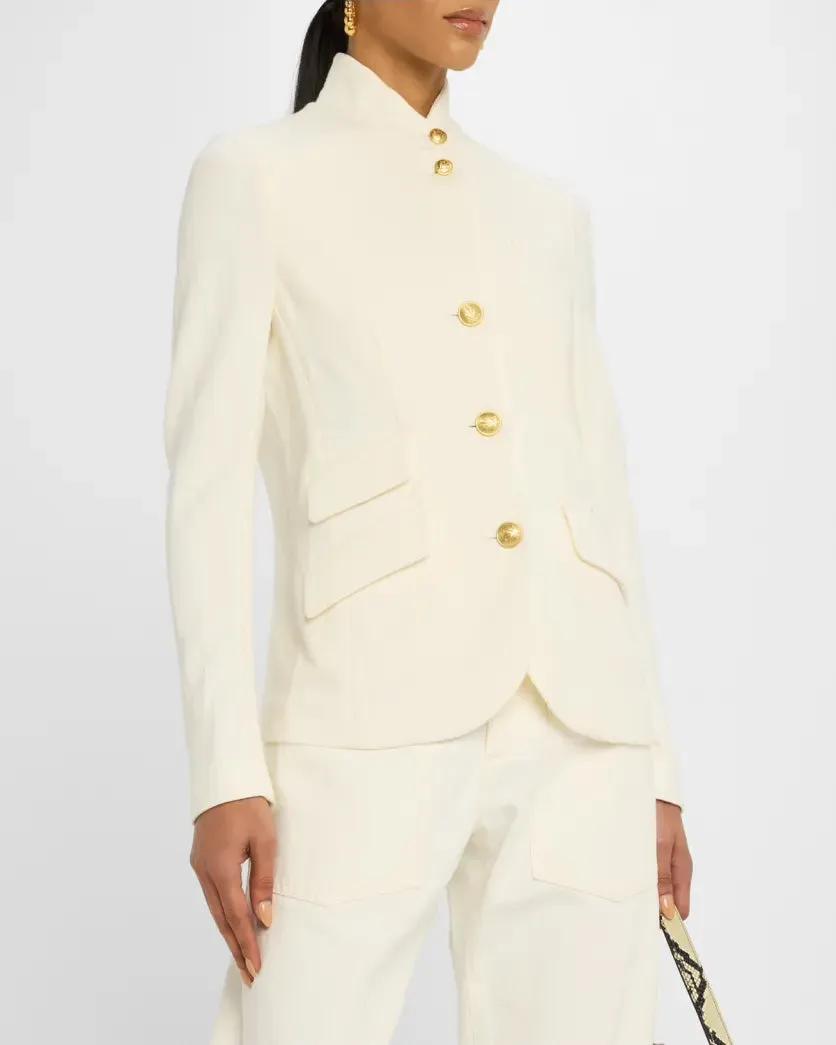 Slade Textured Knit Blazer - Off White