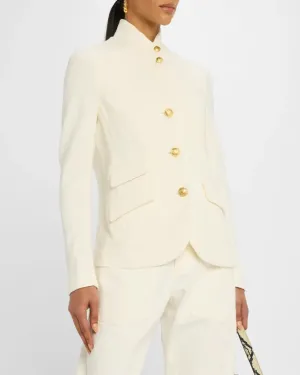 Slade Textured Knit Blazer - Off White