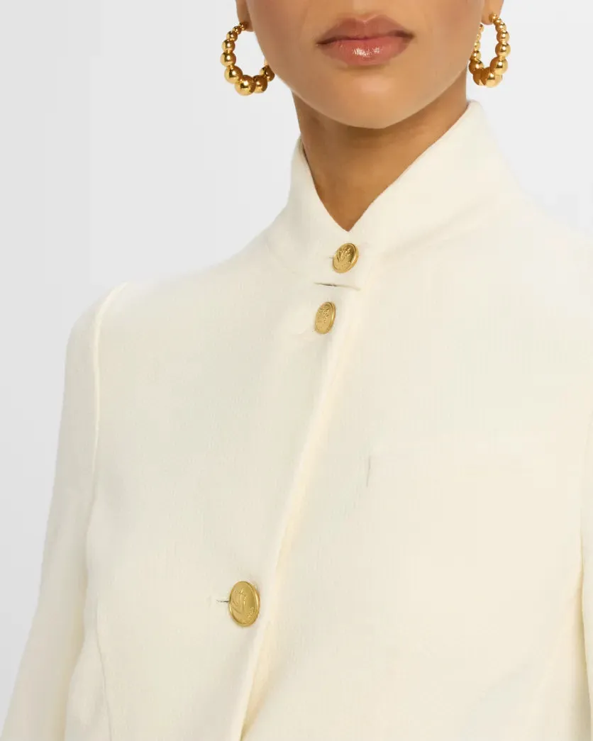Slade Textured Knit Blazer - Off White