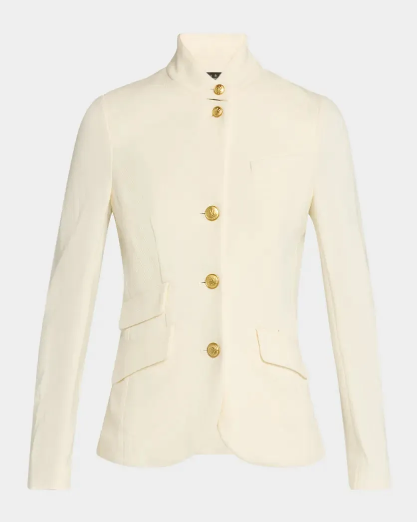 Slade Textured Knit Blazer - Off White