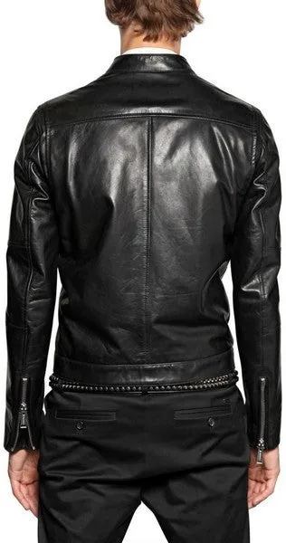 Slim Fit Leather Jacket for Men