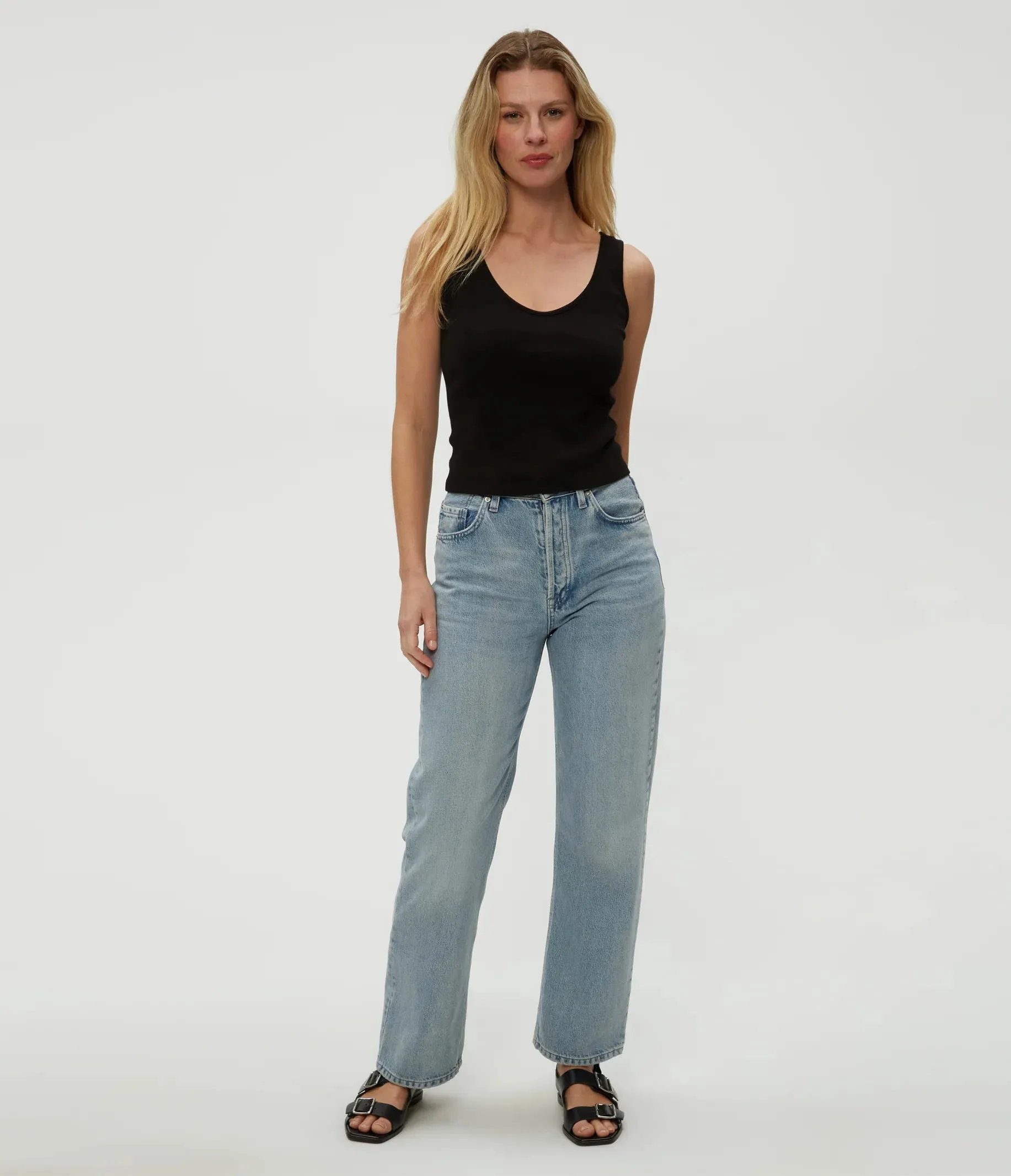 Sloan V Neck Tank - Black