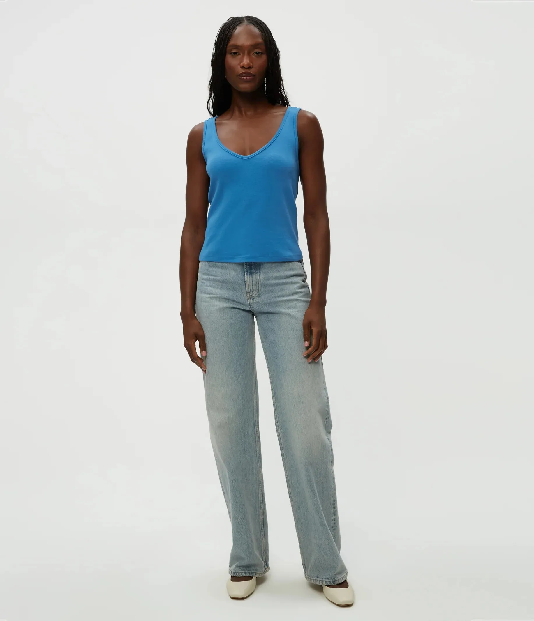 Sloan V Neck Tank - Ocean