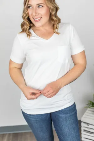 Sophie Pocket Tee - White