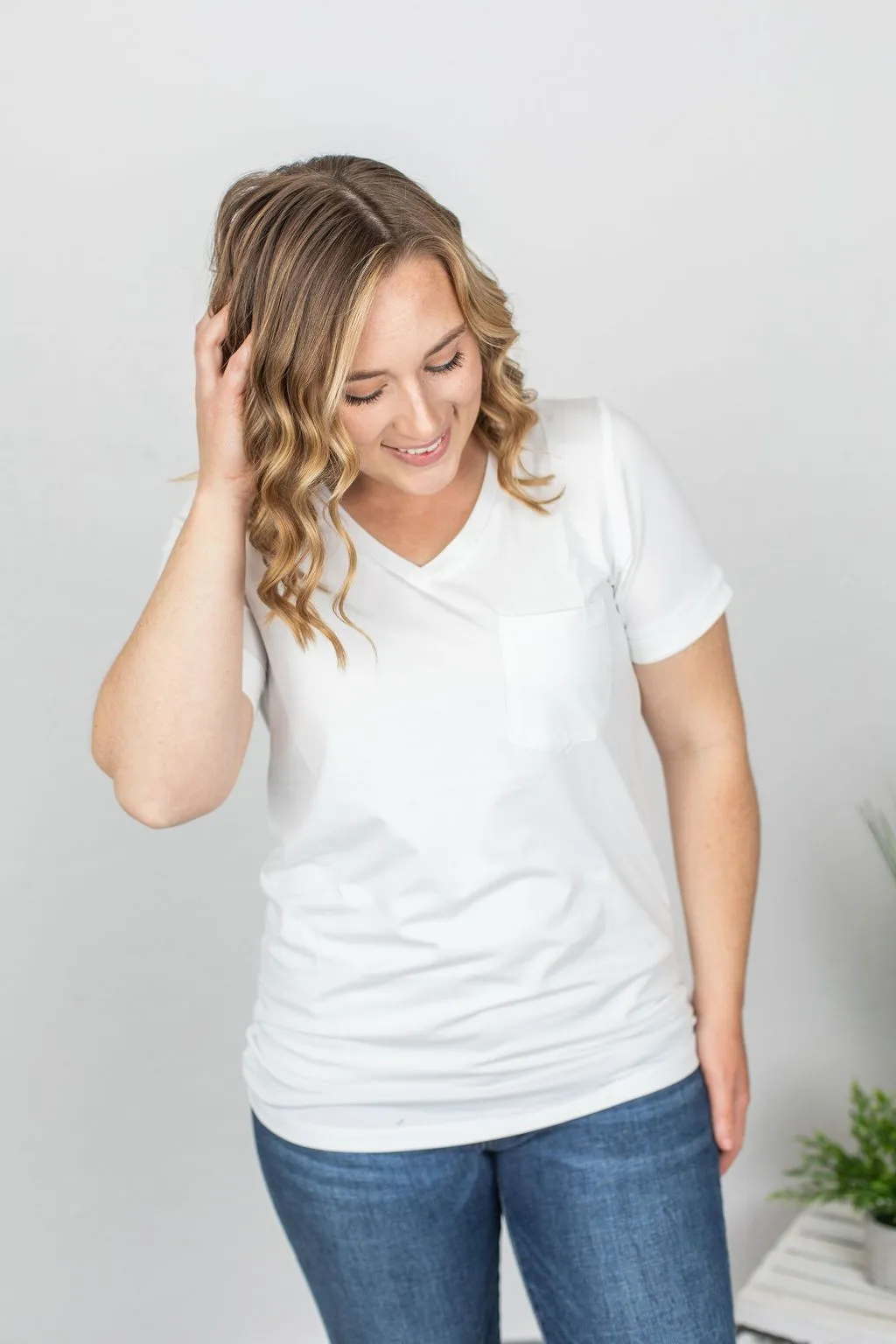 Sophie Pocket Tee - White