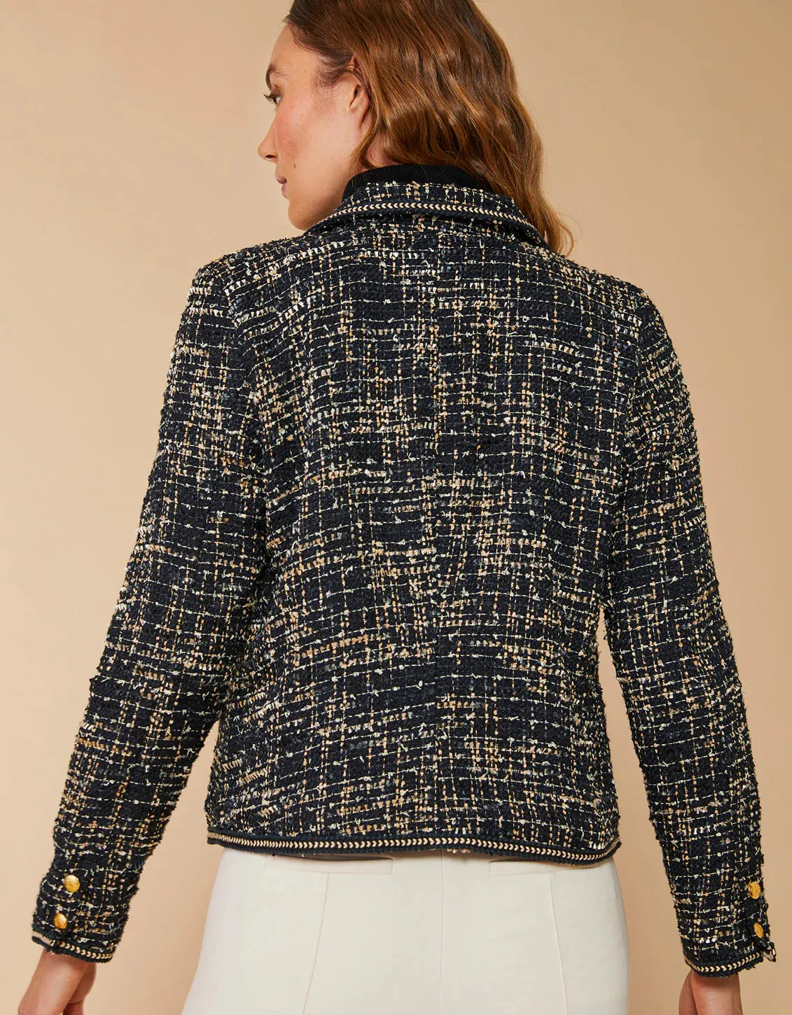 Spartina 449 Cameron Tweed Jacket Black Multi - FINAL SALE