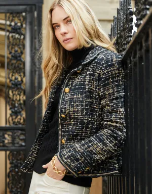 Spartina 449 Cameron Tweed Jacket Black Multi - FINAL SALE