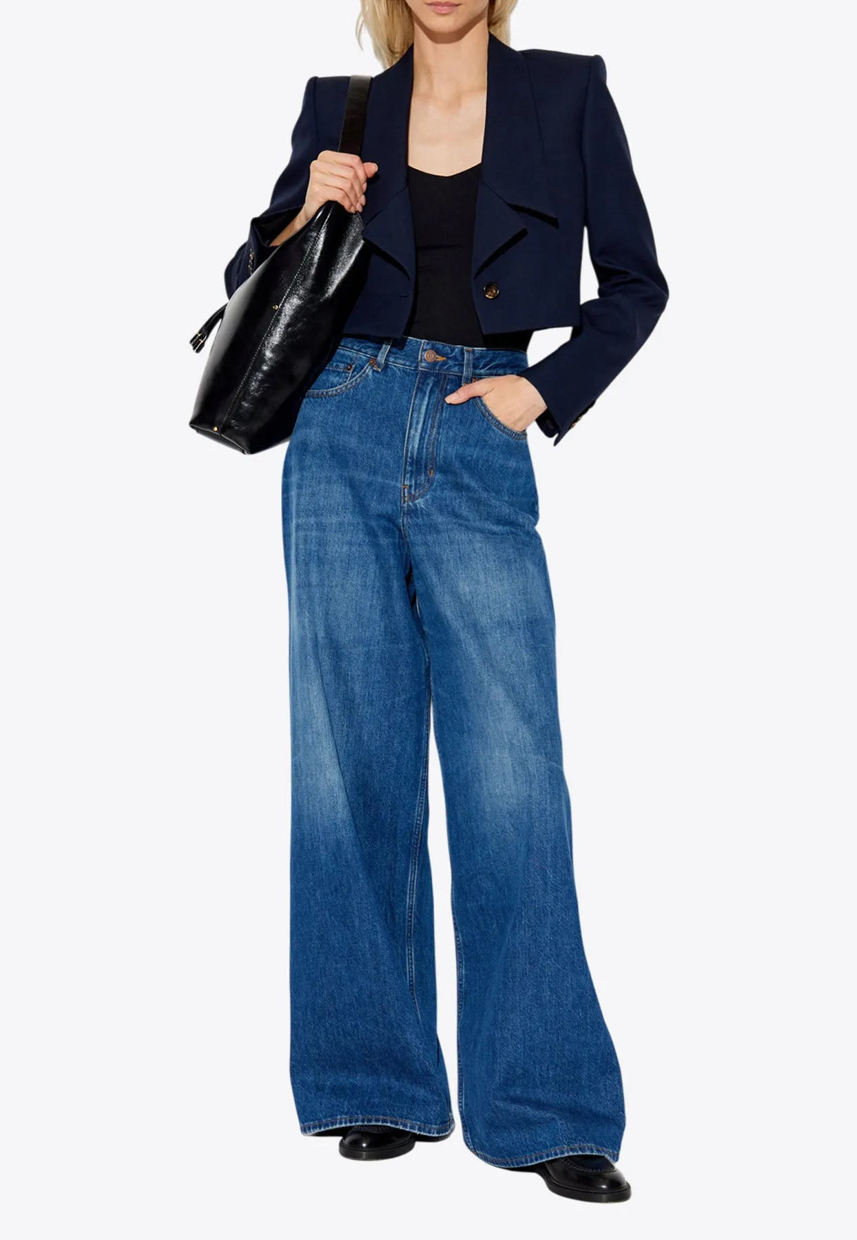 Spencer Cropped Jacket in Wool