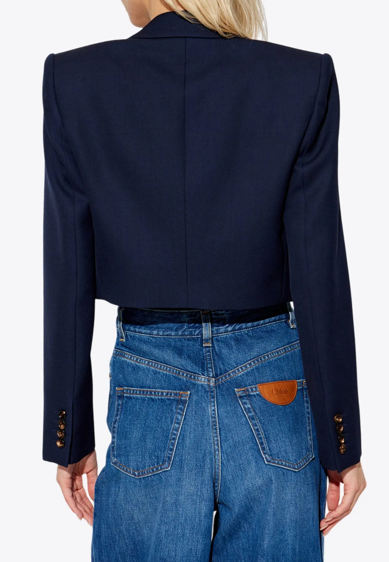 Spencer Cropped Jacket in Wool