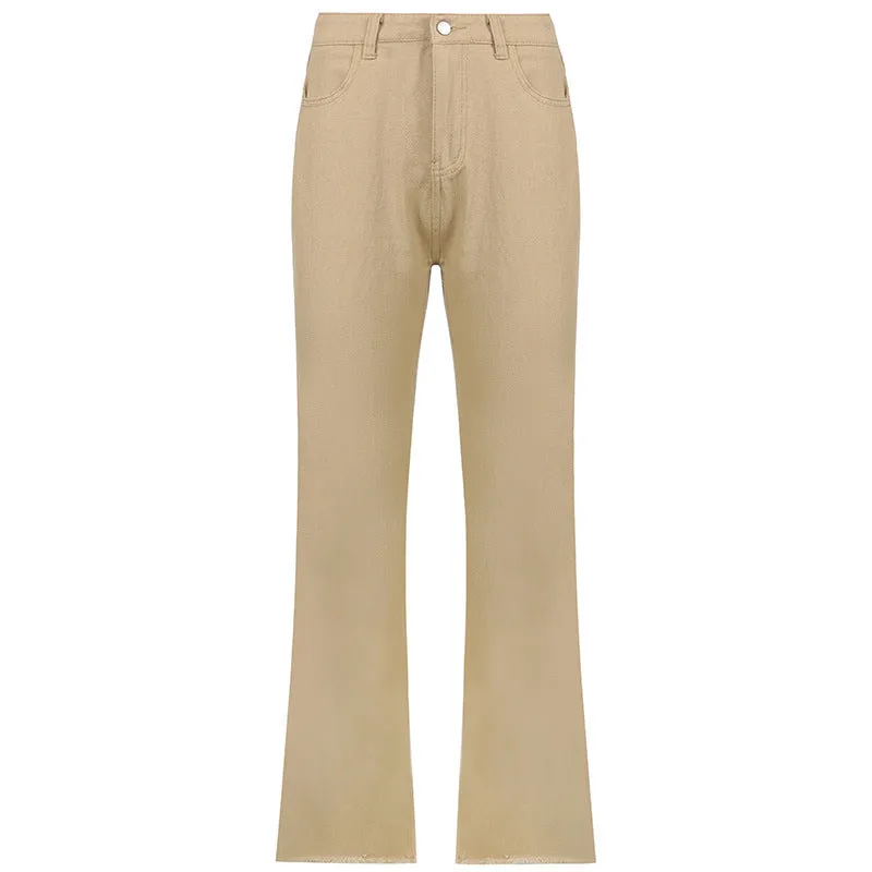Spice Girl Style High Waist Slim Jeans Bell Bottoms