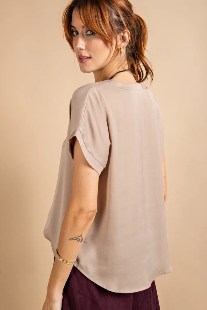 Stone V-Neck Blouse