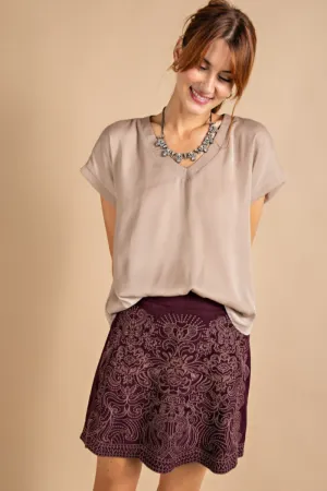 Stone V-Neck Blouse