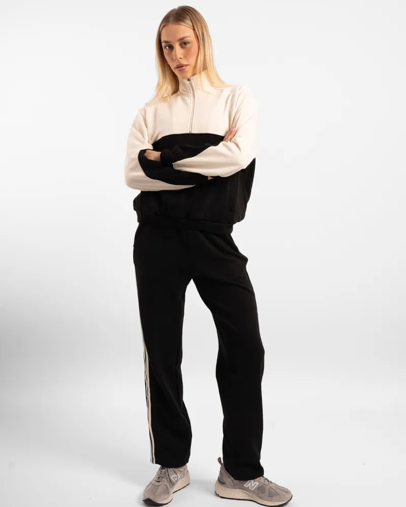 Straight Leg Track Pant - Off-White/Onyx