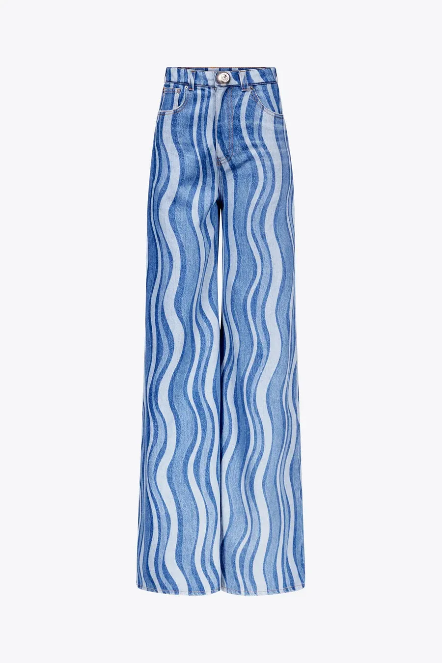 Striped High Waist Wide Leg Pants