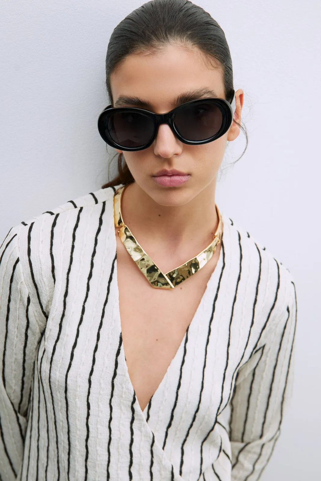 Structured blazer - Print Blanc