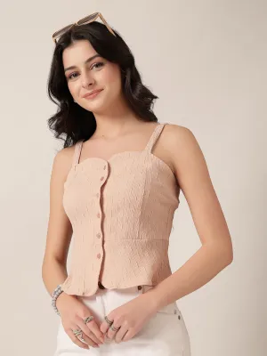 Style Quotient Women Peach Sleeveless Top