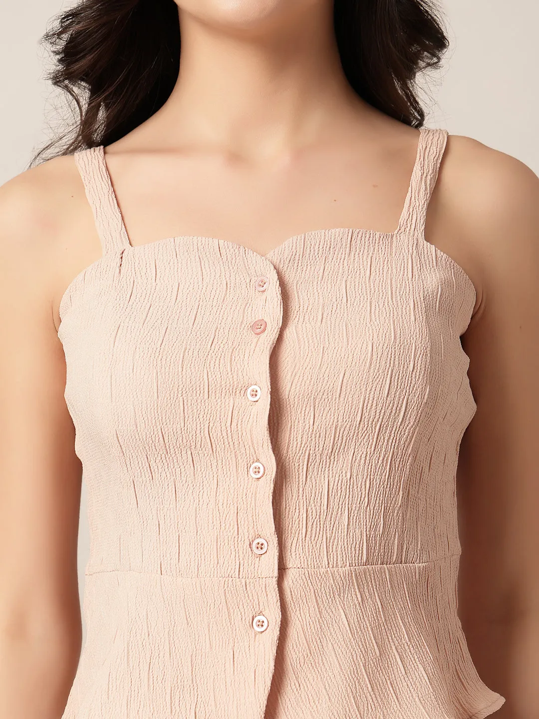 Style Quotient Women Peach Sleeveless Top