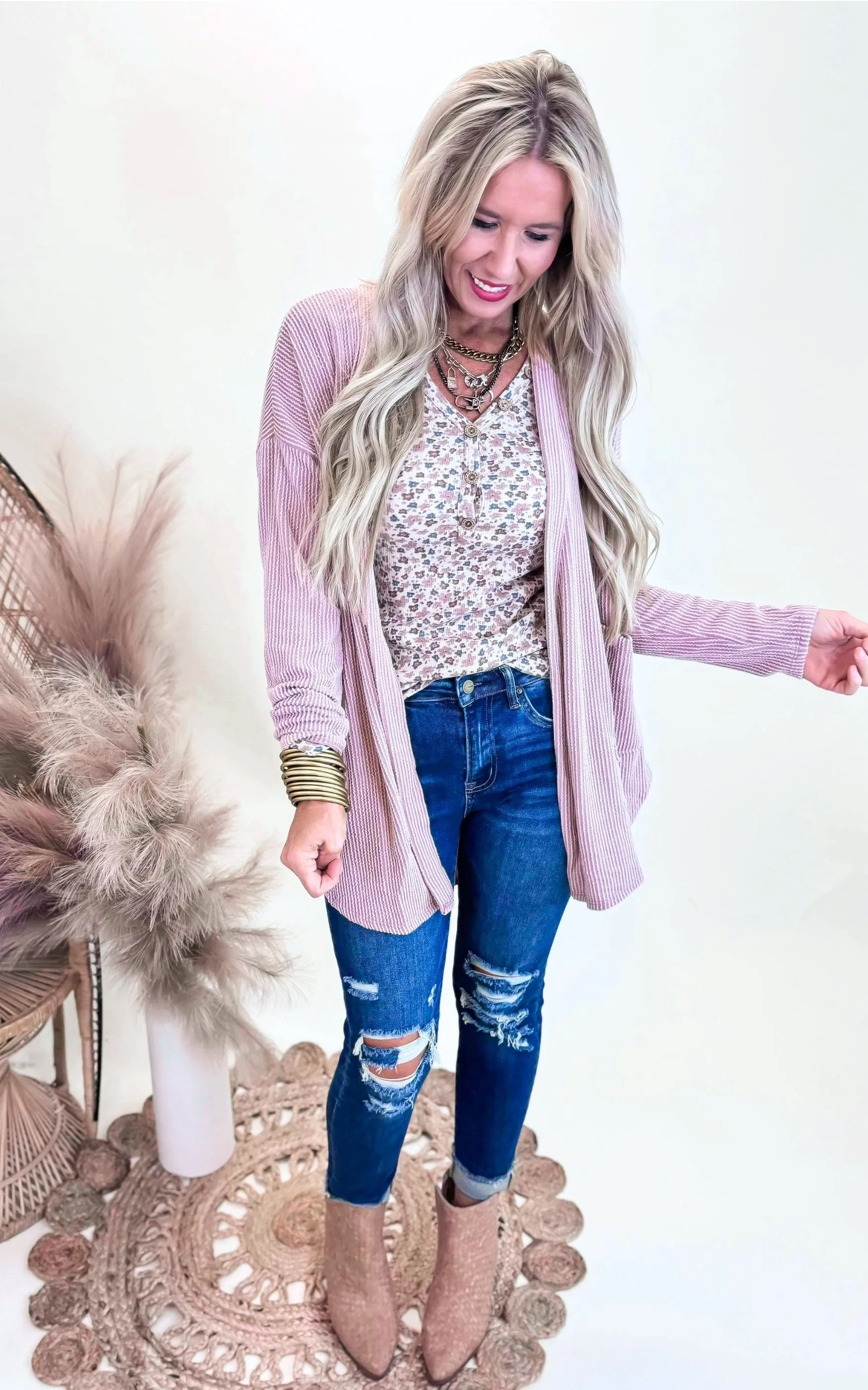 Sunshine Floral V Neck Top