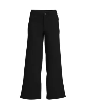 Superfine Organic Cotton Wide Leg Pant (Black)