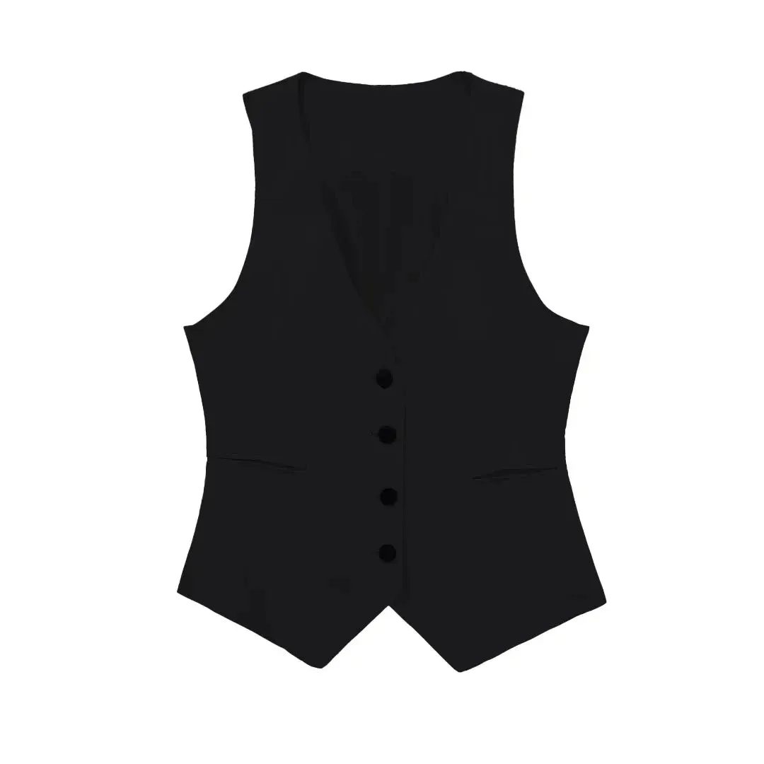 Tailored Sleeveless Suit Vest