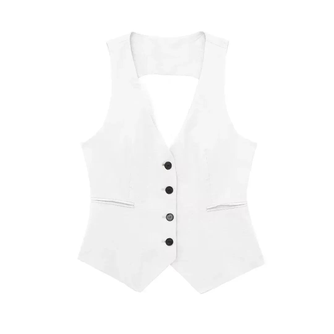 Tailored Sleeveless Suit Vest