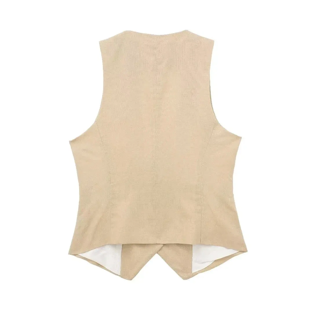 Tailored Sleeveless Suit Vest
