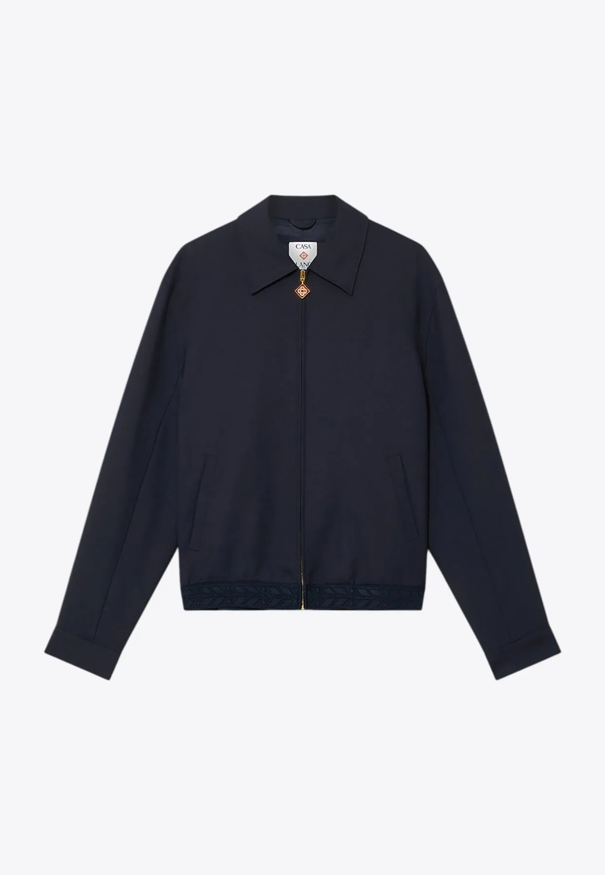 Tailored Wool Zip-Up Jacket
